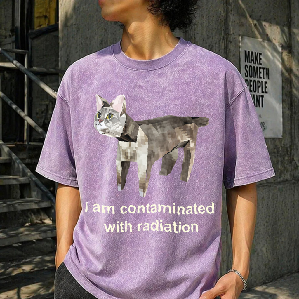 Contaminated With Radiation Vintage Washed T-Shirt product image 6