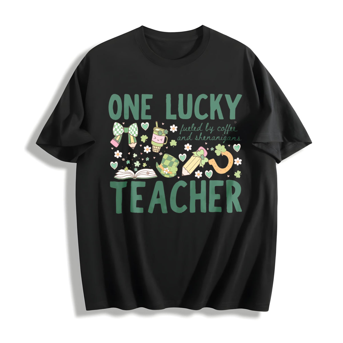 One Lucky Teacher St Patricks : 'fueled By Coffee And product image 1
