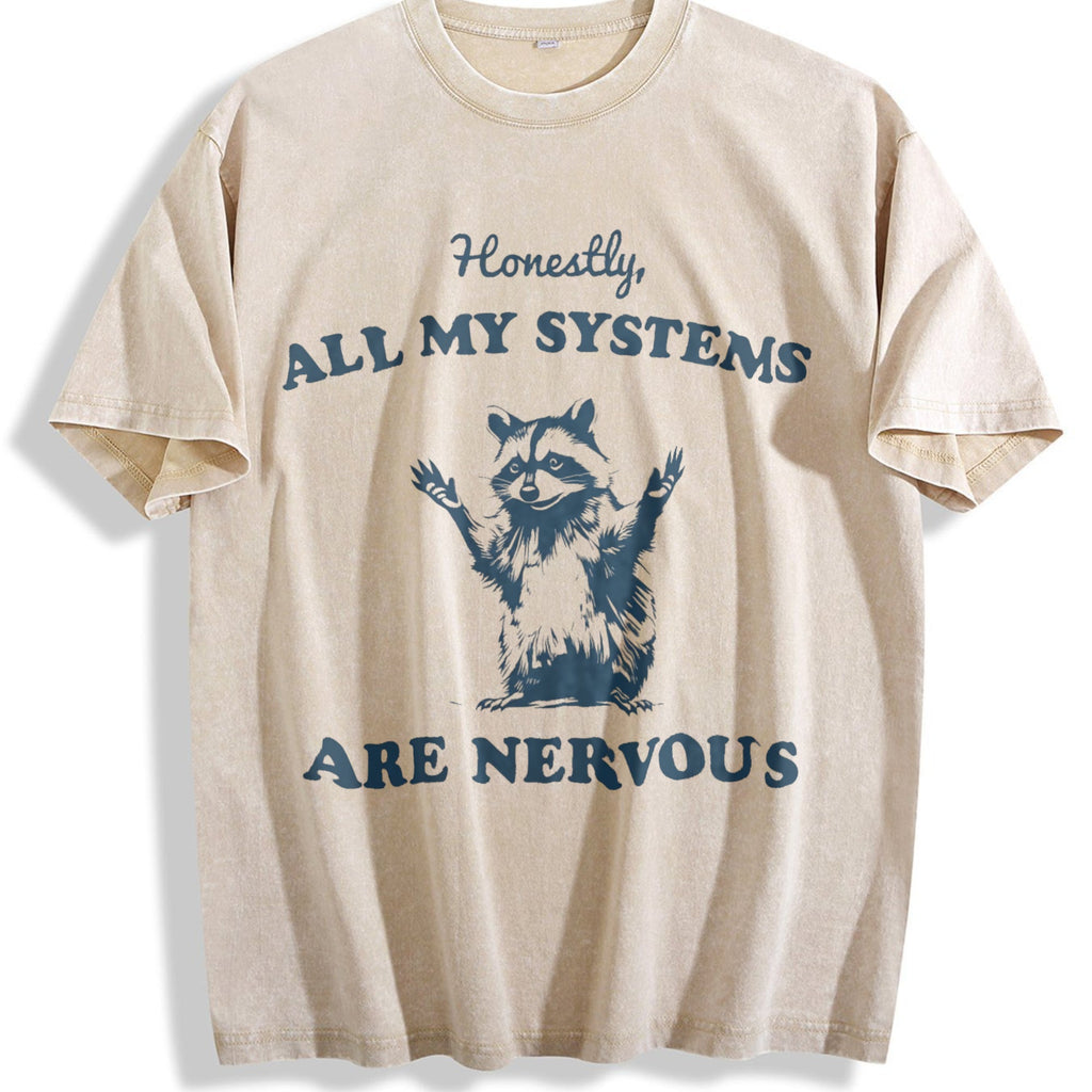 Honestly All My Systems Are Nervous Vintage Washed T-Shirt product image 1