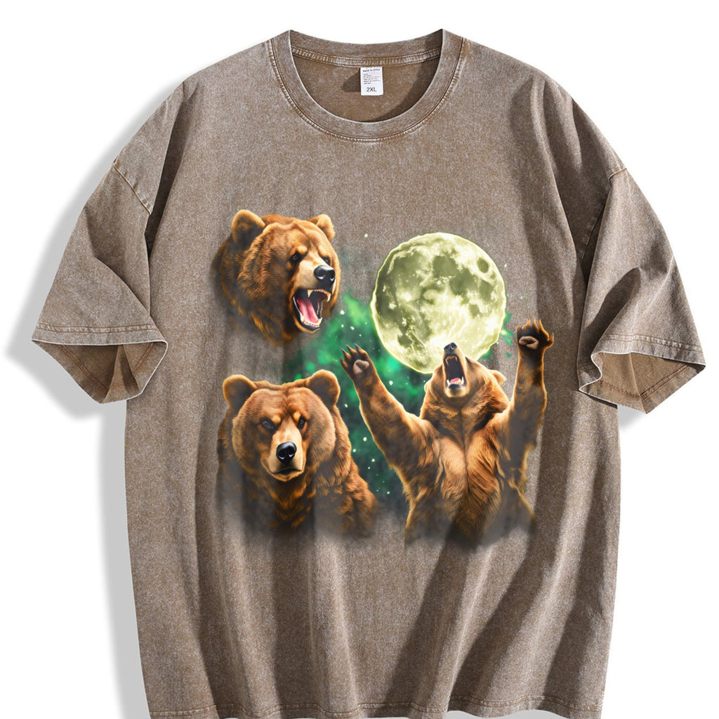 Bear Moon Vintage Washed T-Shirt product image 3
