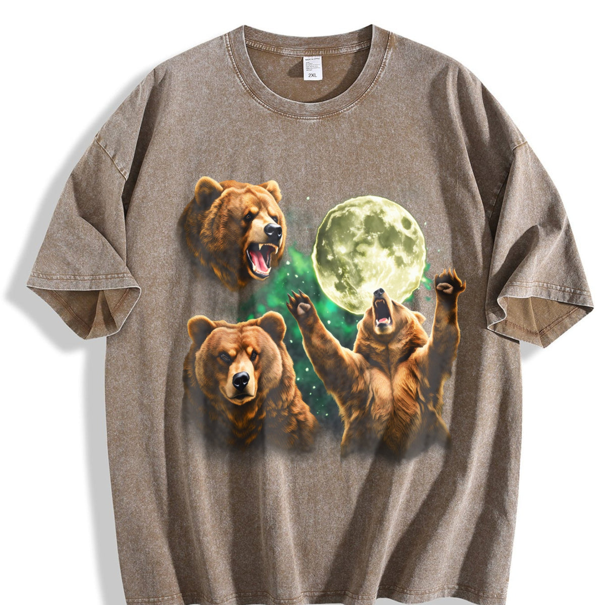 Bear Moon Vintage Washed T-Shirt product image 3