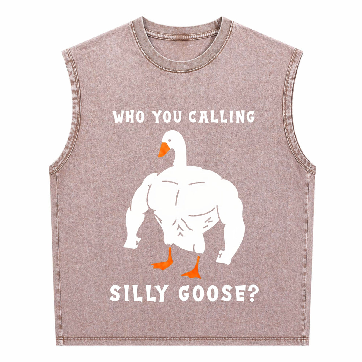 Silly Goose Funny Gym Meme Men's Washed Tank Top