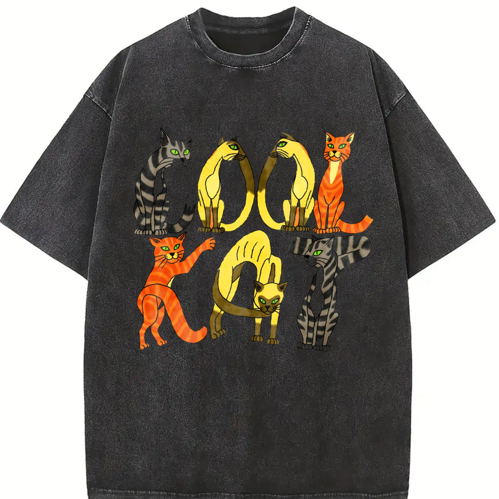 Cool Cat Vintage Washed T-Shirt product image 2