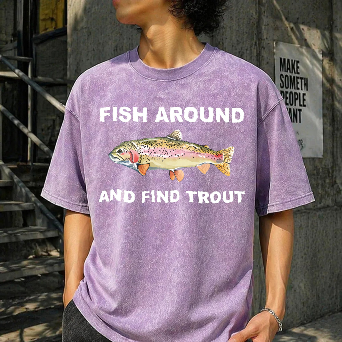 Fish Around And Find Trout Vintage Washed T-Shirt product image 6