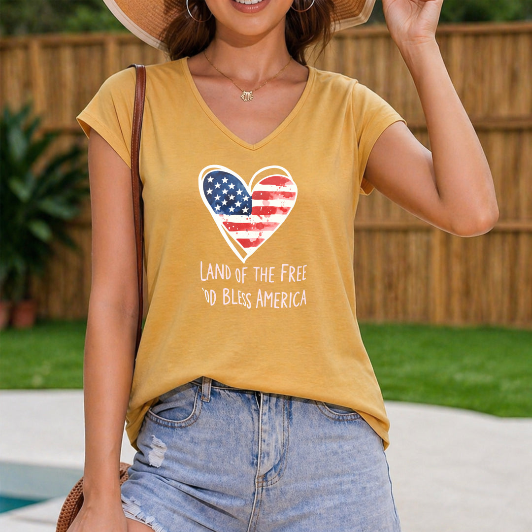 And Artistic Patterned Women's V-Neck Tank Top