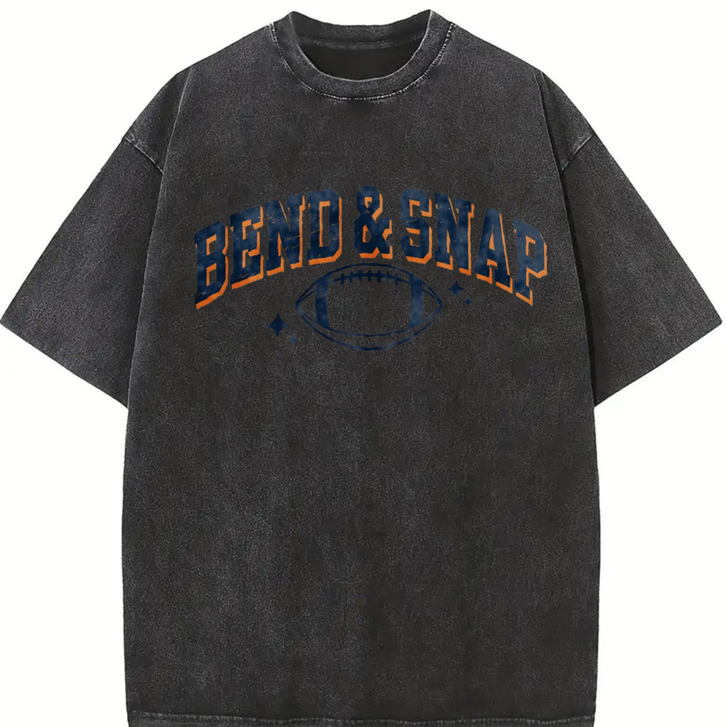 Football Bend And Snap Sports Season College Vintage Washed product image 2