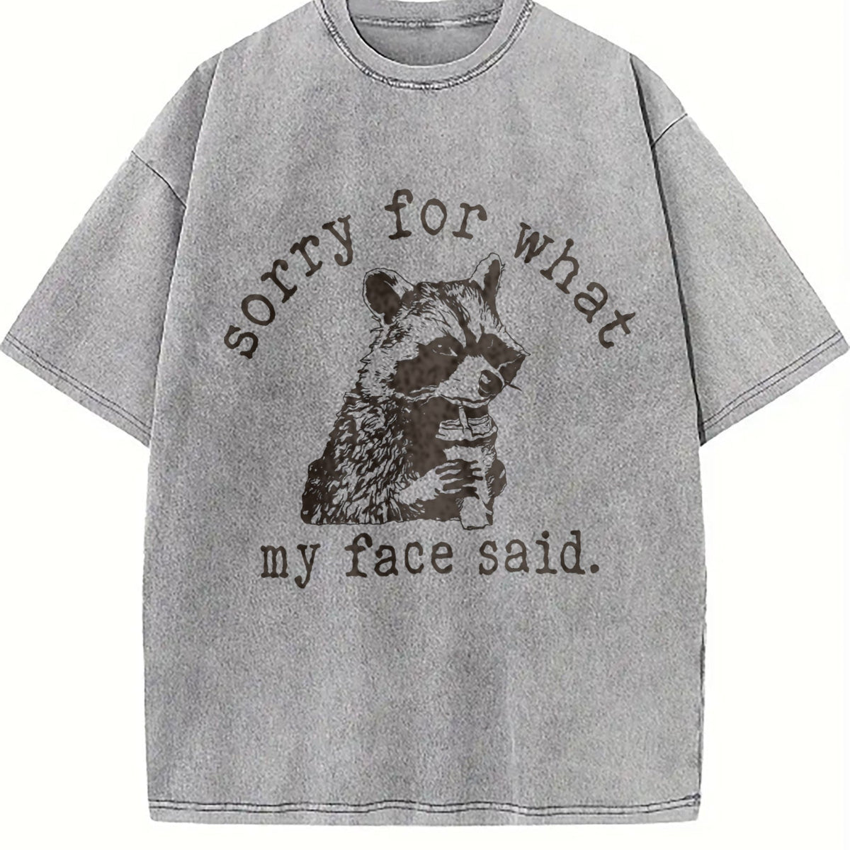 Sorry For What My Face Said Vintage Washed T-Shirt product image 4