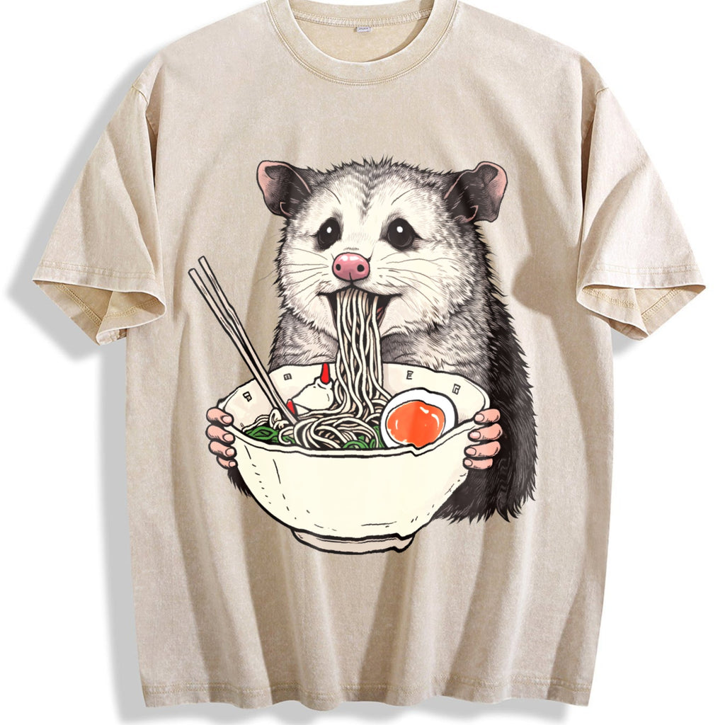 Opossum Ramen Vintage Washed T-Shirt product image 1
