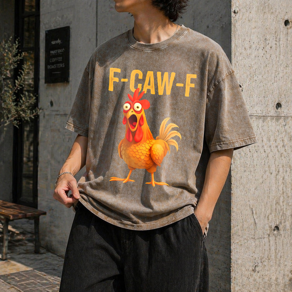 Funny Chicken Vintage Washed T-Shirt product image 3