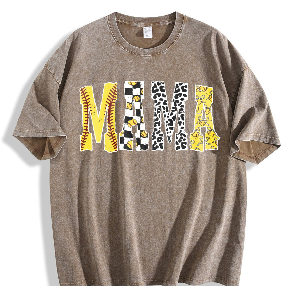 Cute Softball Mama Vintage Washed T-Shirt product image 3
