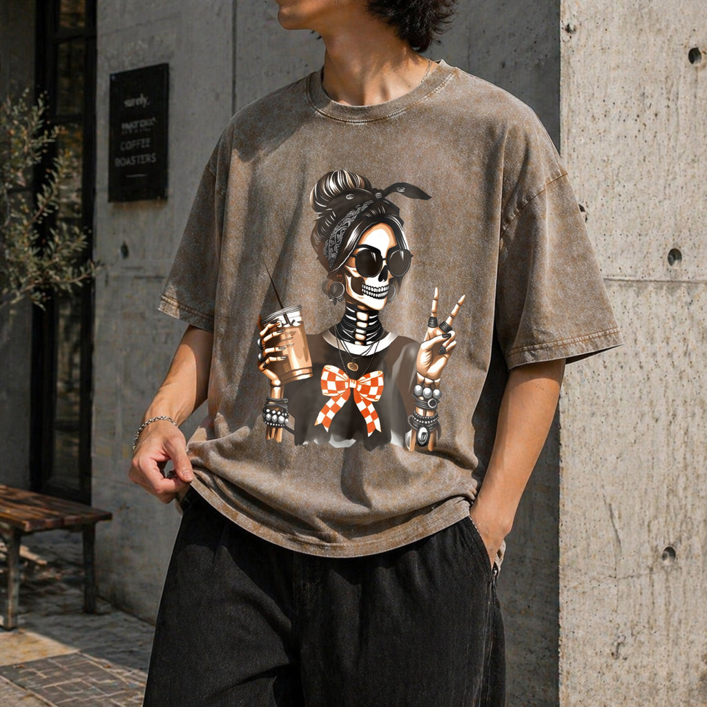 Skull Coffee For Edgy Skeleton Peace Sign Spring Summer product image 3