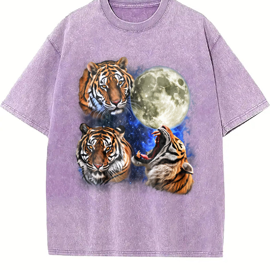 Tigers In Galaxy Vintage Washed T-Shirt product image 6
