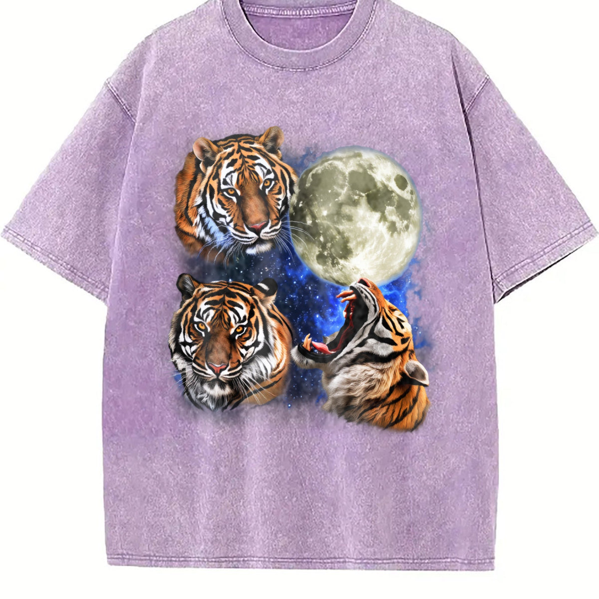 Tigers In Galaxy Vintage Washed T-Shirt product image 6
