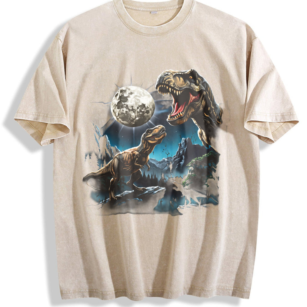 T Rex Moon Vintage Washed T-Shirt product image 1