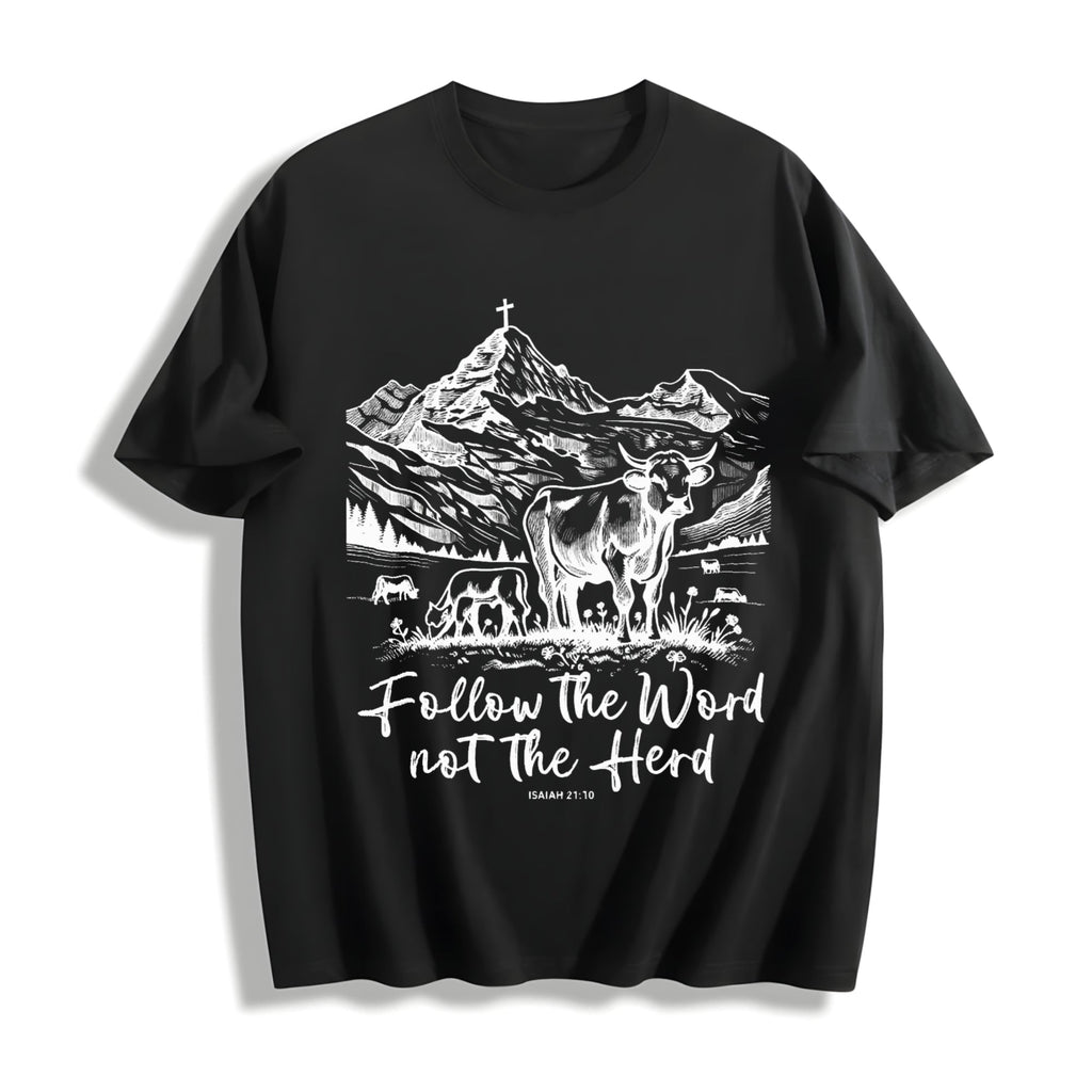 Follow the Word Not Herd Cotton T-Shirt product image 1