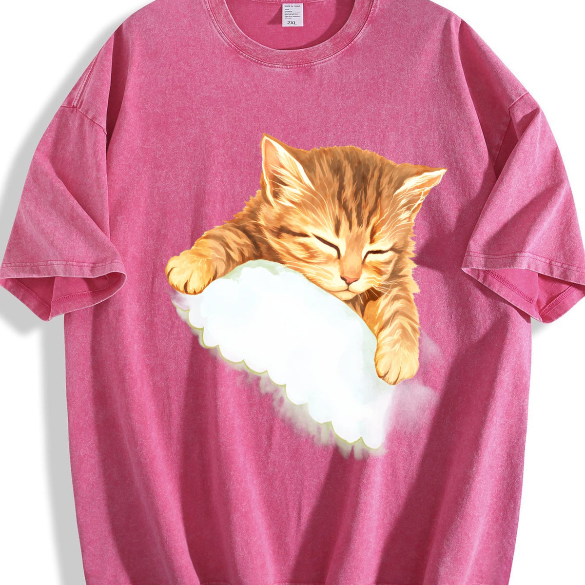 Sleeping Kitten Vintage Washed T-Shirt product image 7
