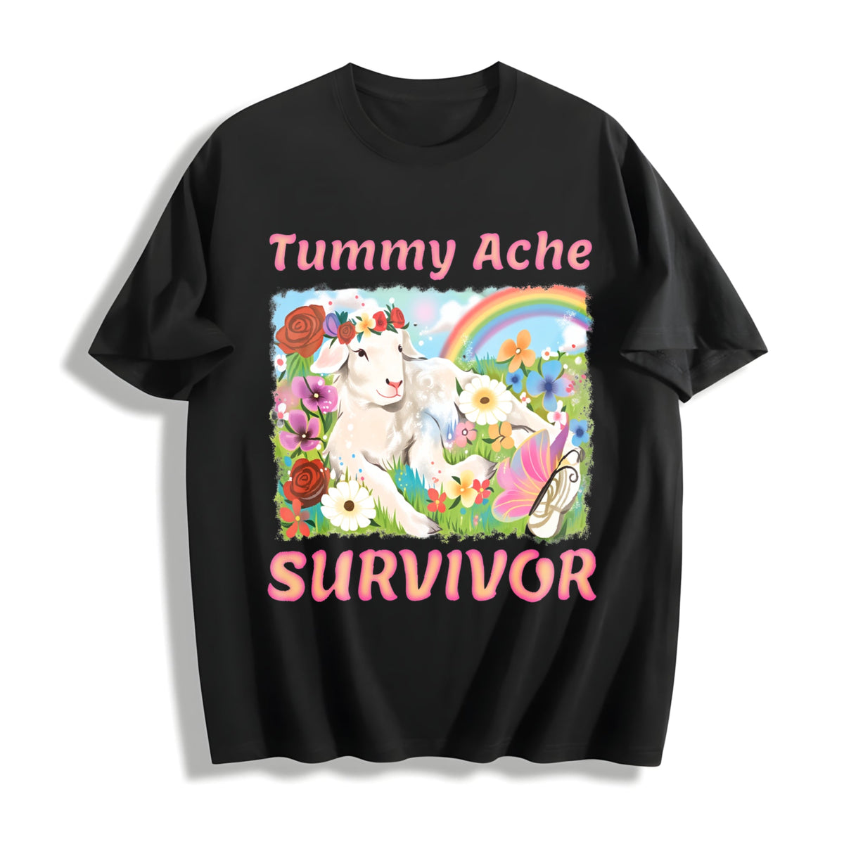 Tummy Ache Survivor Lamb Cotton T-Shirt product image 1