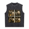 Funny Possum & Raccoon Photobooth Selfie - With 4 Animal Men's Washed Tank Top