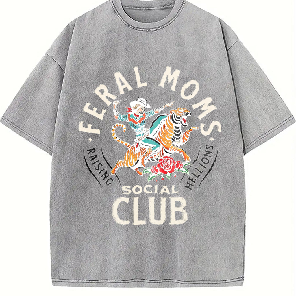 Wild Mom Social Club - 100 Vintage Washed T-Shirt product image 4