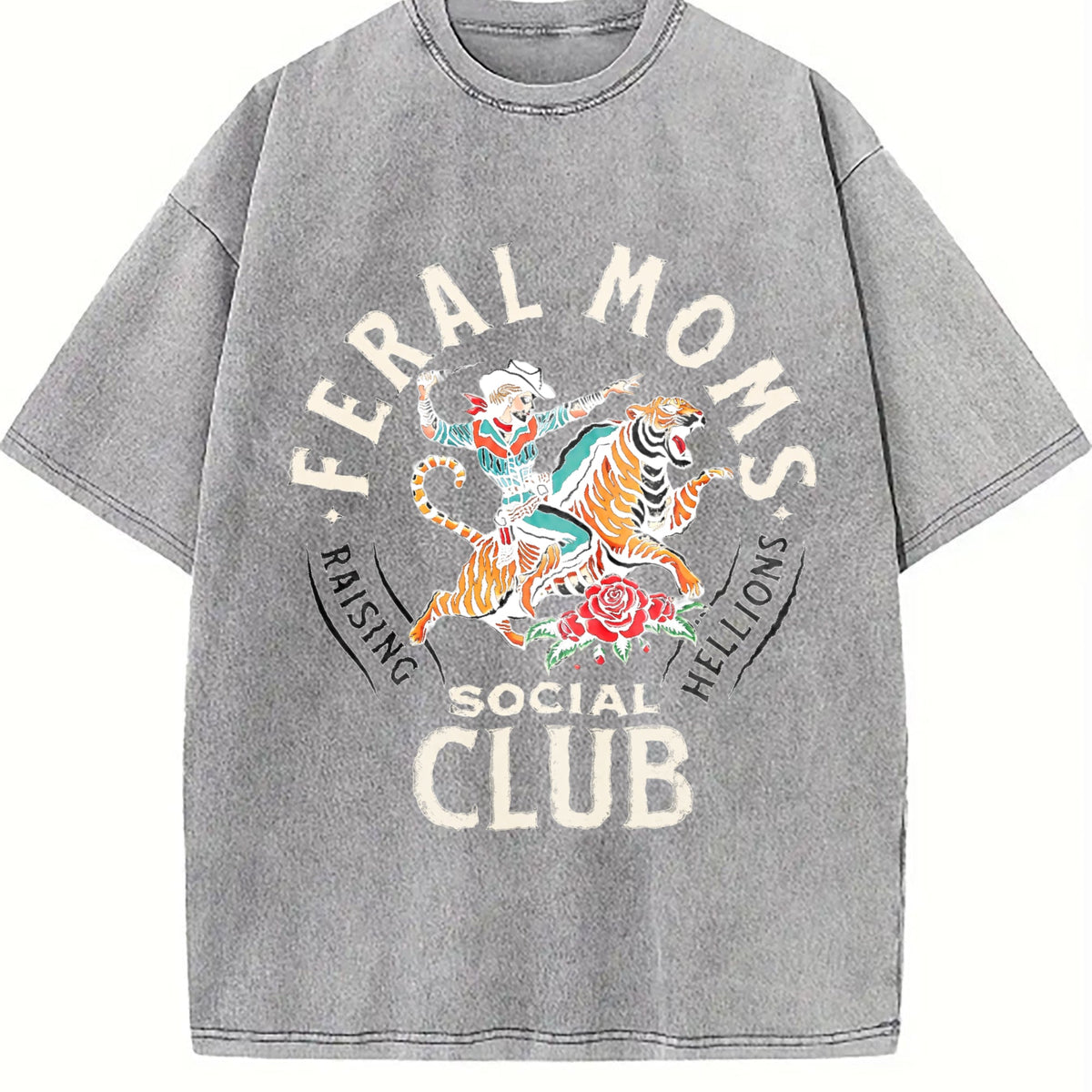 Wild Mom Social Club - 100 Vintage Washed T-Shirt product image 4