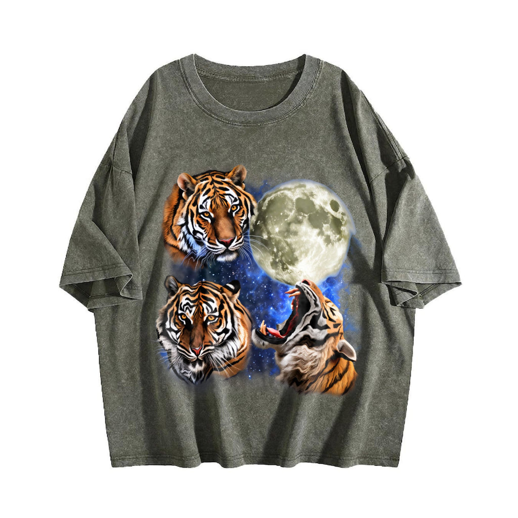 Tigers In Galaxy Vintage Washed T-Shirt product image 4