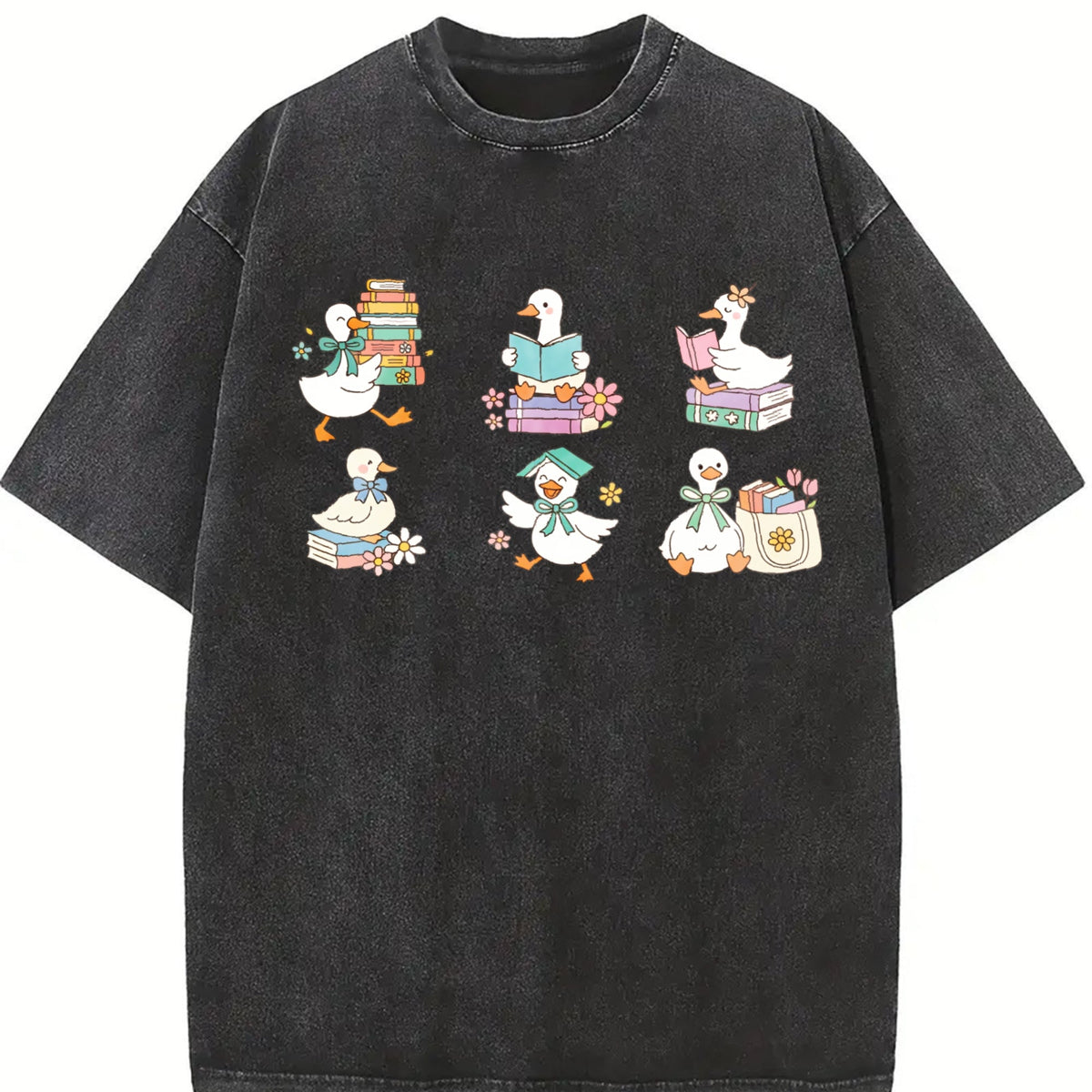 Silly Goose Reading Vintage Washed T-Shirt product image 2