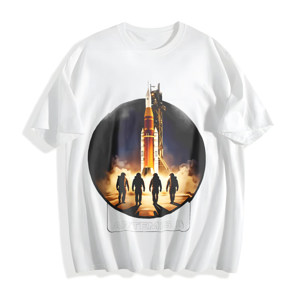 Nasa Artemis Ii Sls Rocket Launch Astronaut Silhouette Boxy product image 2