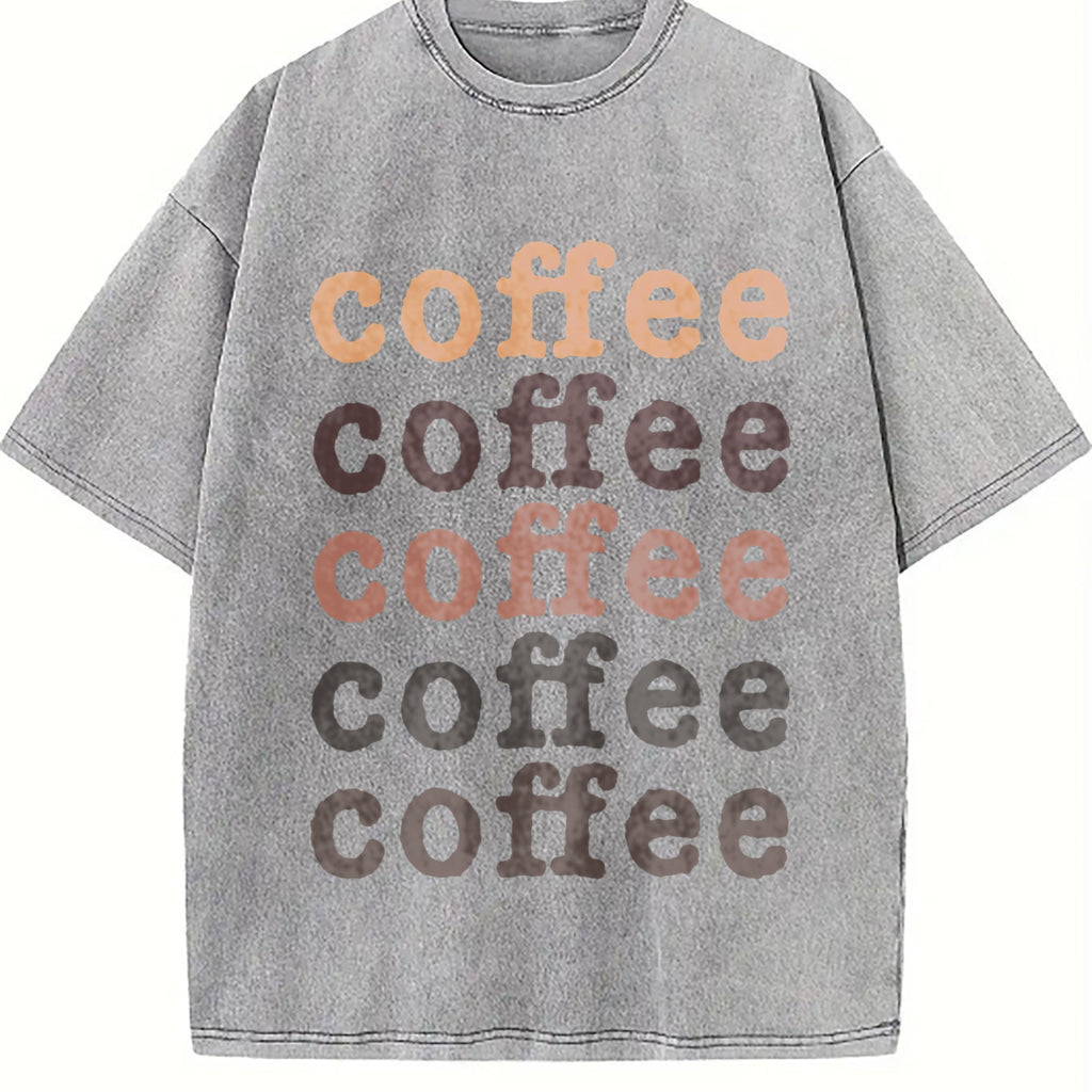 100 - With Coffee Brownwhite Lettering Vintage Washed product image 5
