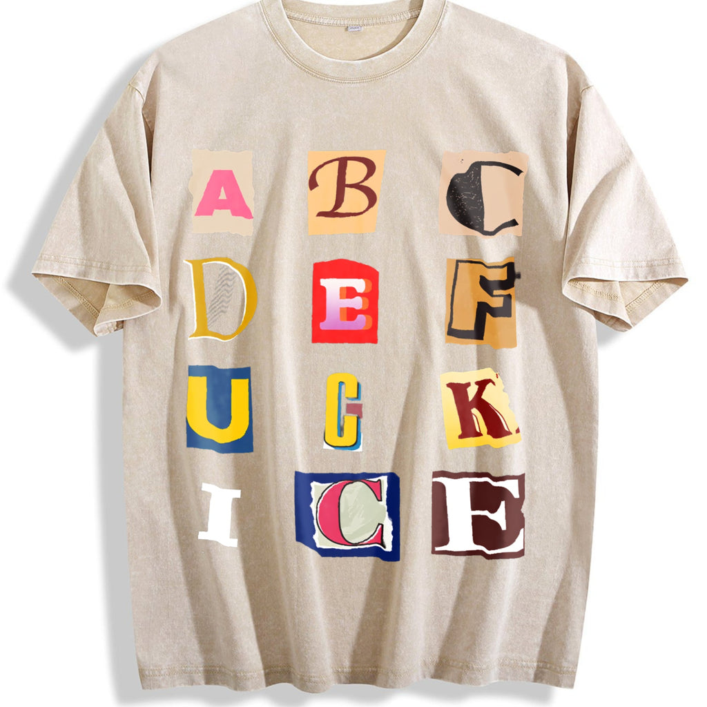 Anti Ice F Ck Magazine Letters Vintage Washed T-Shirt product image 1