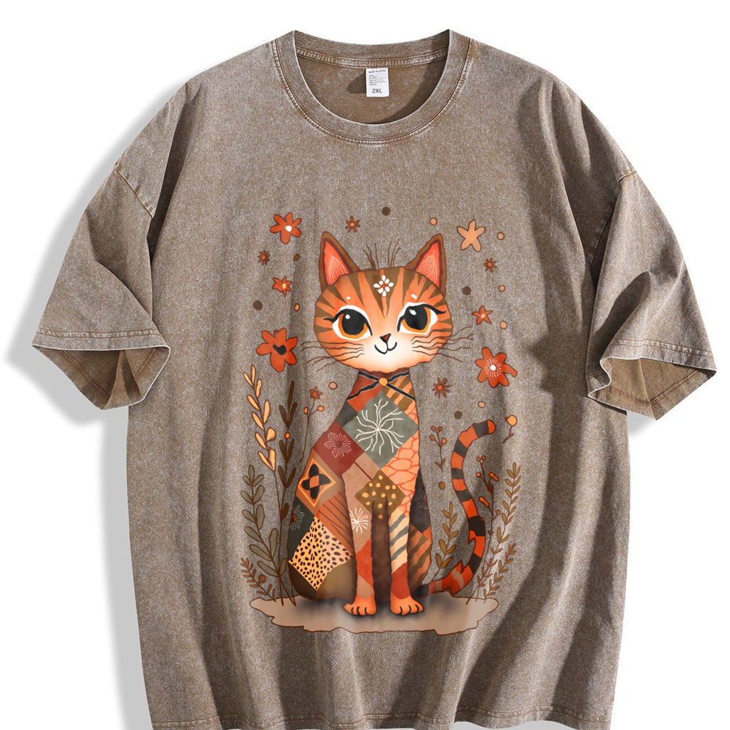 Cat - Stretch Vintage Washed T-Shirt product image 3