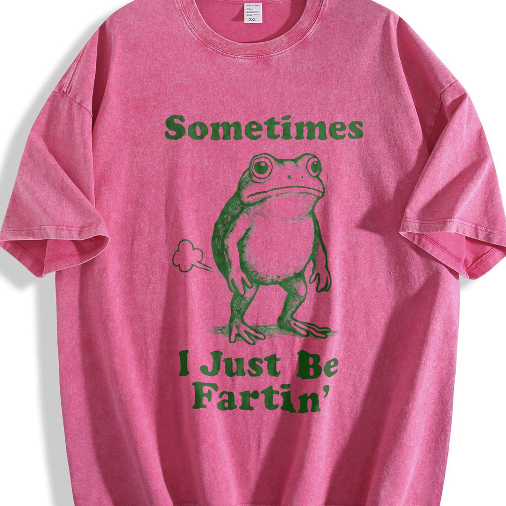 Sometimes I Just Be Fartin' Frog Vintage Washed T-Shirt product image 7