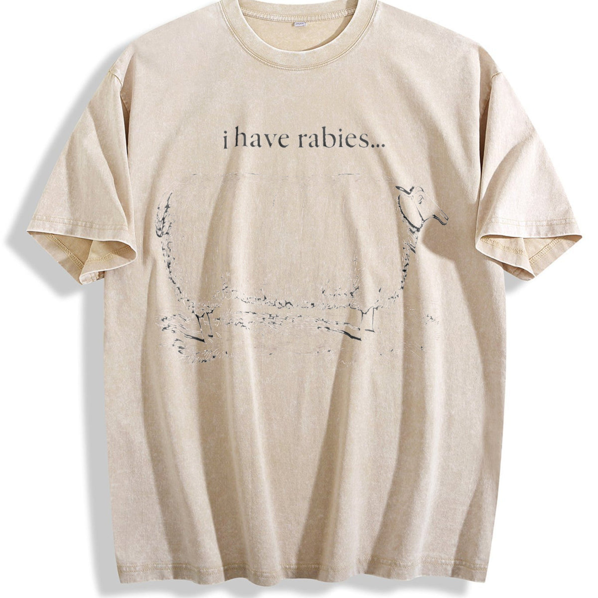 I Have Rabies 90s Vintage Washed T-Shirt product image 1