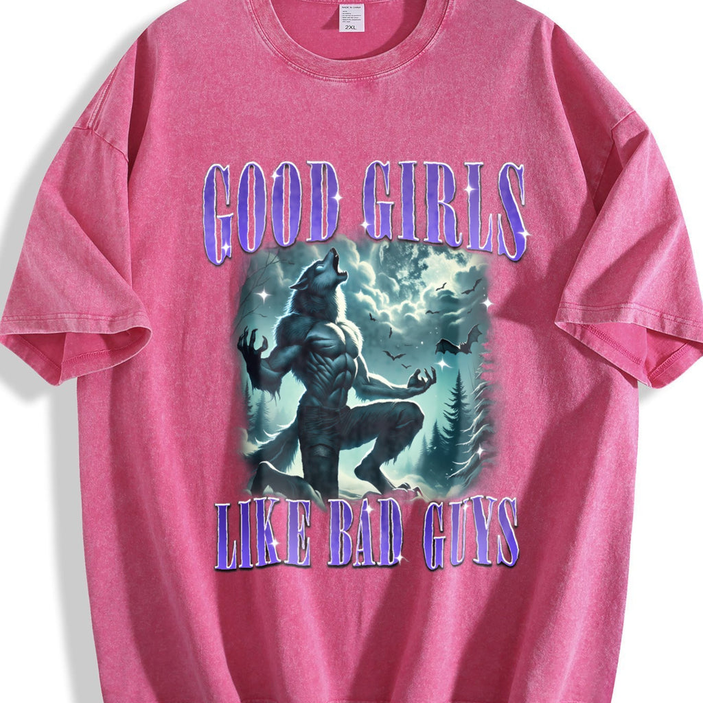 Good Girls Like Bad Guys 90s Vintage Washed T-Shirt product image 7