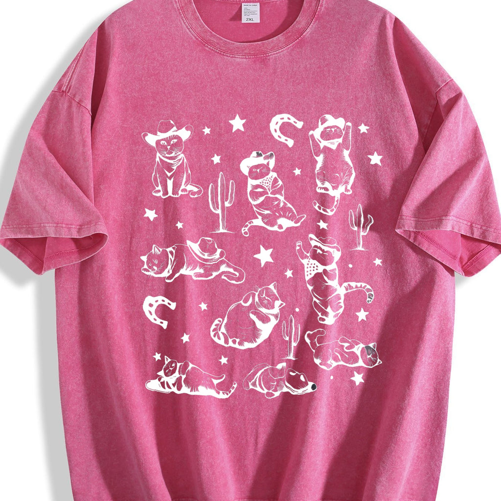 Cowboy Cats And Kittens Western Vintage Washed T-Shirt product image 7
