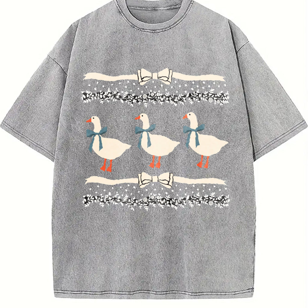 1980s Blue Ribbon Goose With Hearts Ugly Vintage Washed product image 4