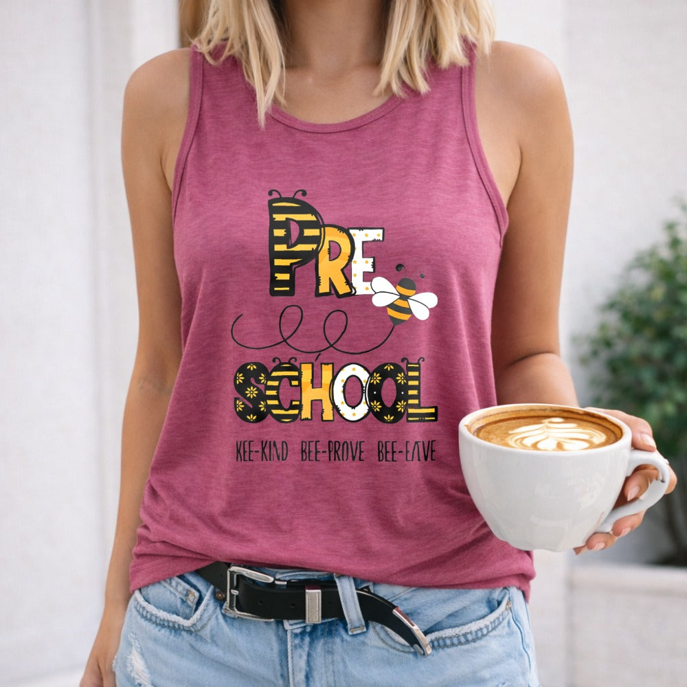 Bee Kind Bee Brave Bee Lieve Regular Vacation - Fun Cartoon Women's Tank Top