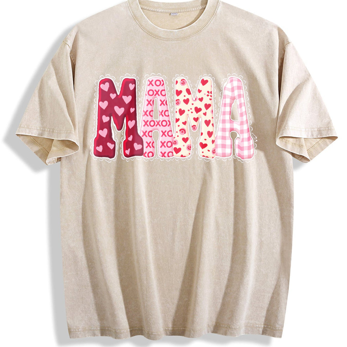 Valentines Mama Vintage Washed T-Shirt product image 1
