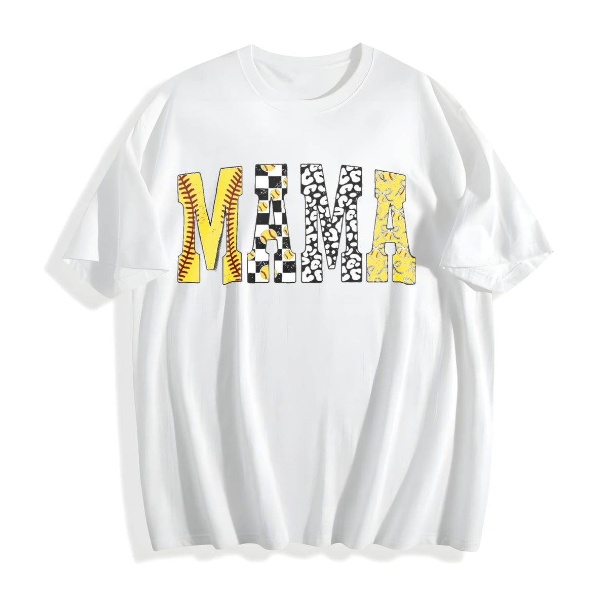 Cute Softball Mama Cotton T-Shirt product image 2