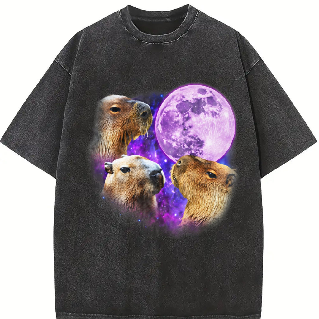 Three Capybaras Vintage Washed T-Shirt product image 2