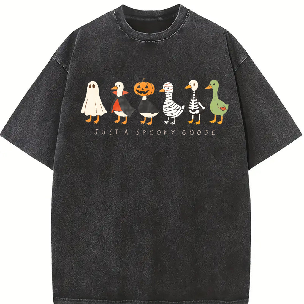 Halloween Goose Vintage Washed T-Shirt product image 2