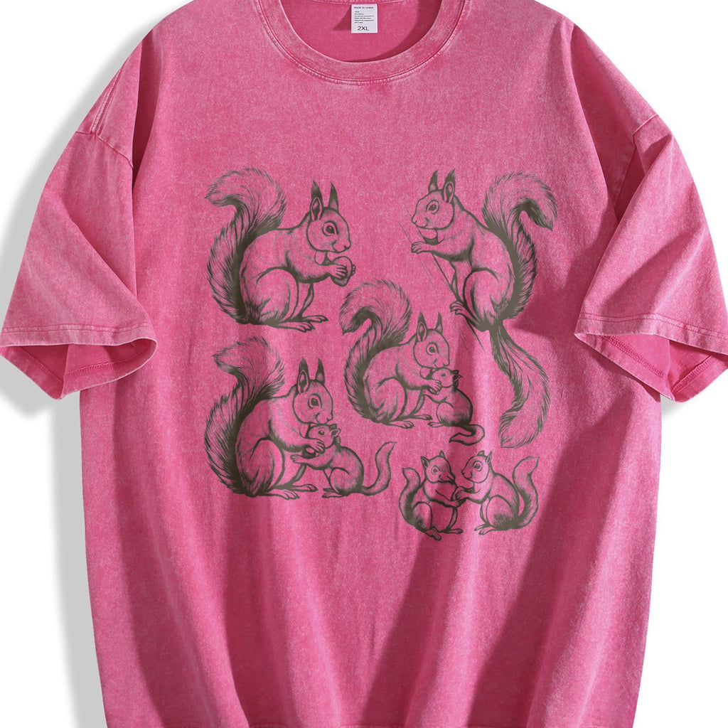 Squirrel 90s Tattoo Vintage Washed T-Shirt product image 7