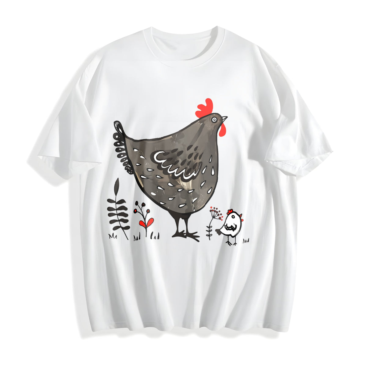 Chicken & Eggplant Cotton T-Shirt product image 2