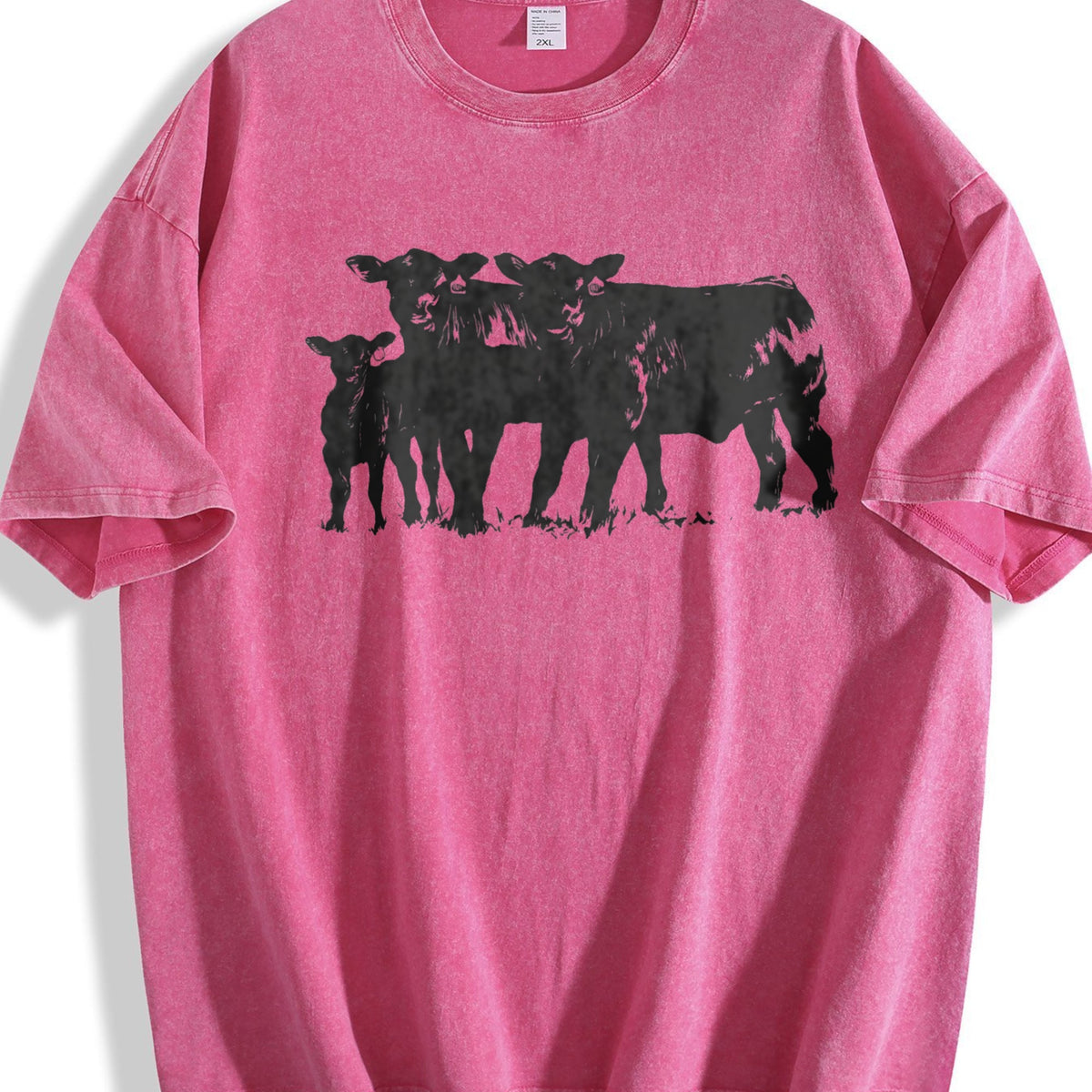 Cute Cow Vintage Washed T-Shirt product image 7