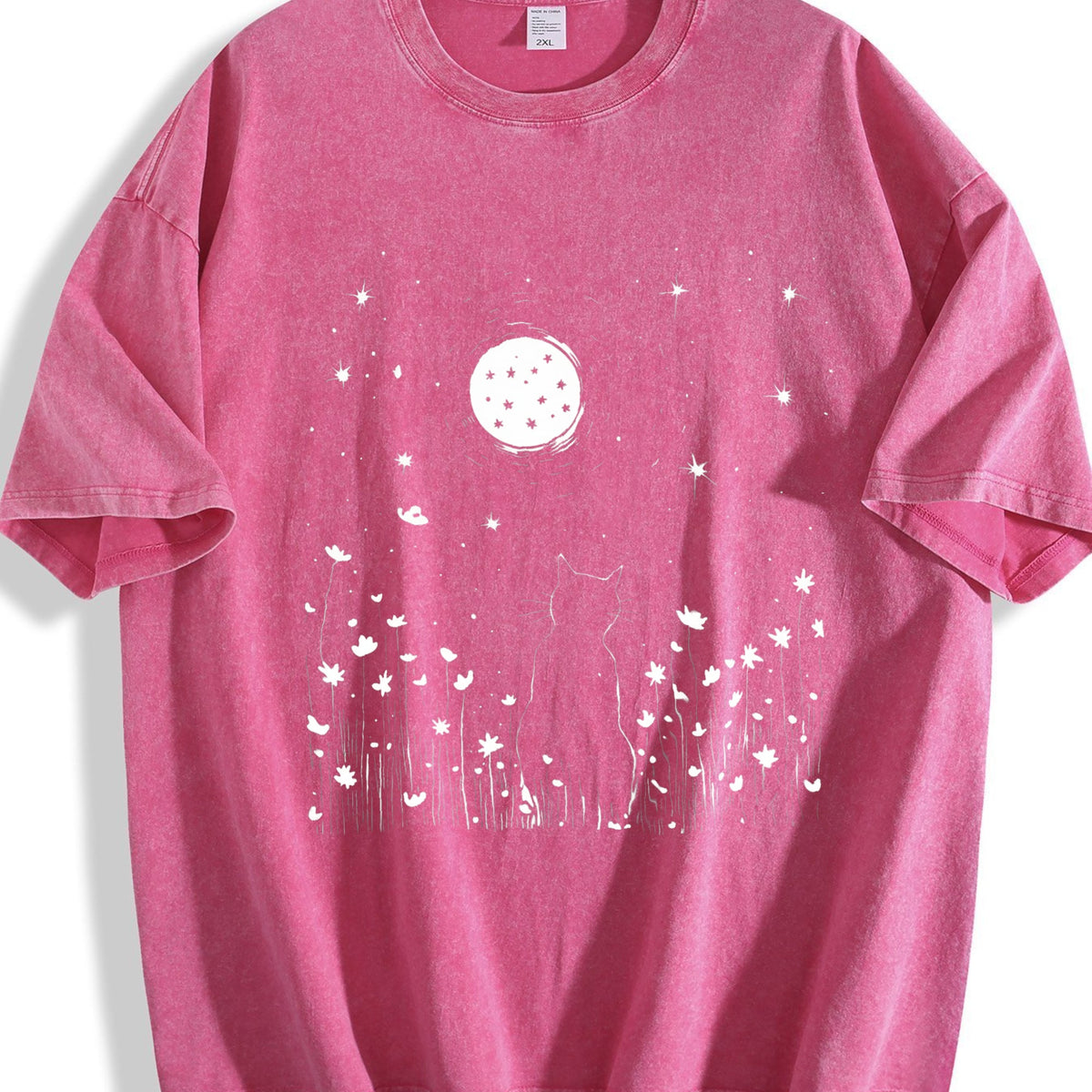 Inspired Moonlit Cat Field Vintage Washed T-Shirt product image 5