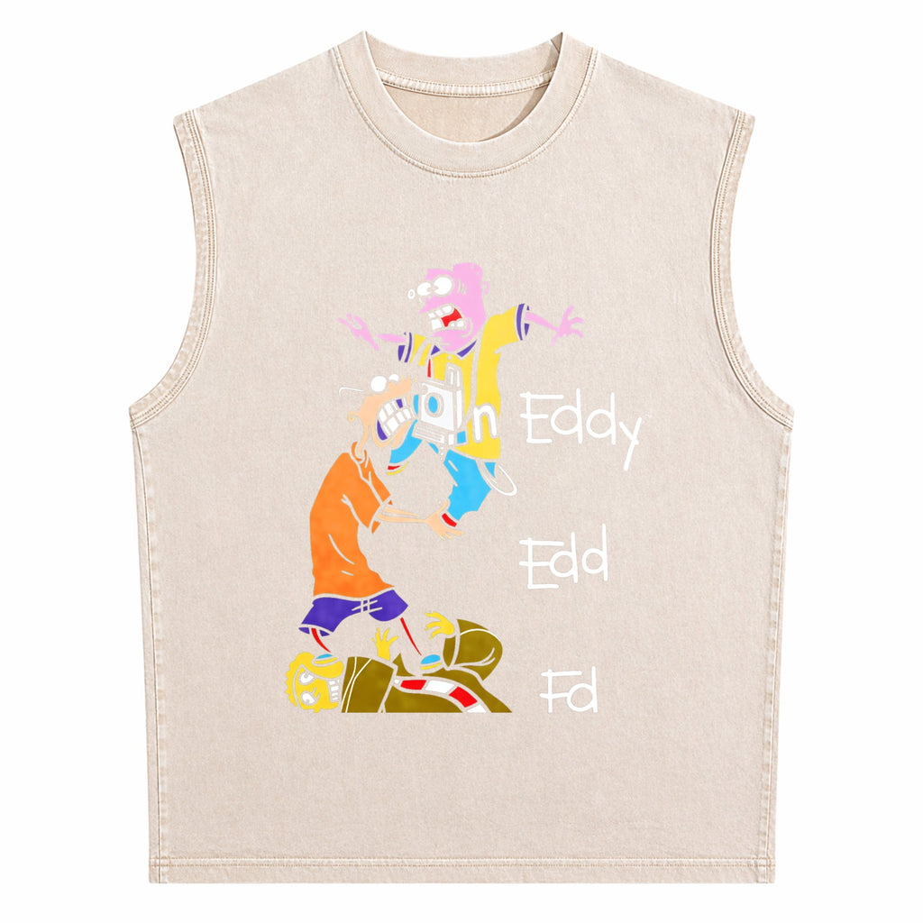 Edd N Eddy Stack Men's Washed Tank Top