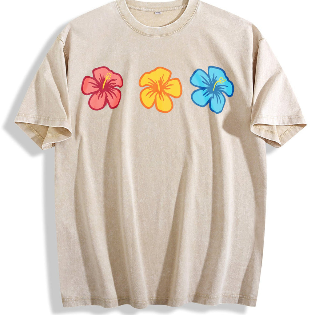Hibiscus Summer Vintage Washed T-Shirt product image 1