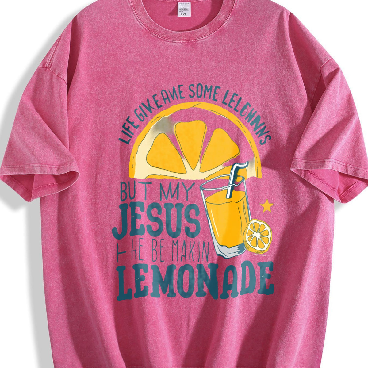 Vibrant 'life Gave Me Some Lemon Vintage Washed T-Shirt product image 5