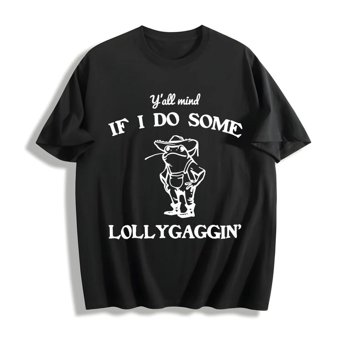 Lollygaggin' Frog Funny Cotton T-Shirt product image 1