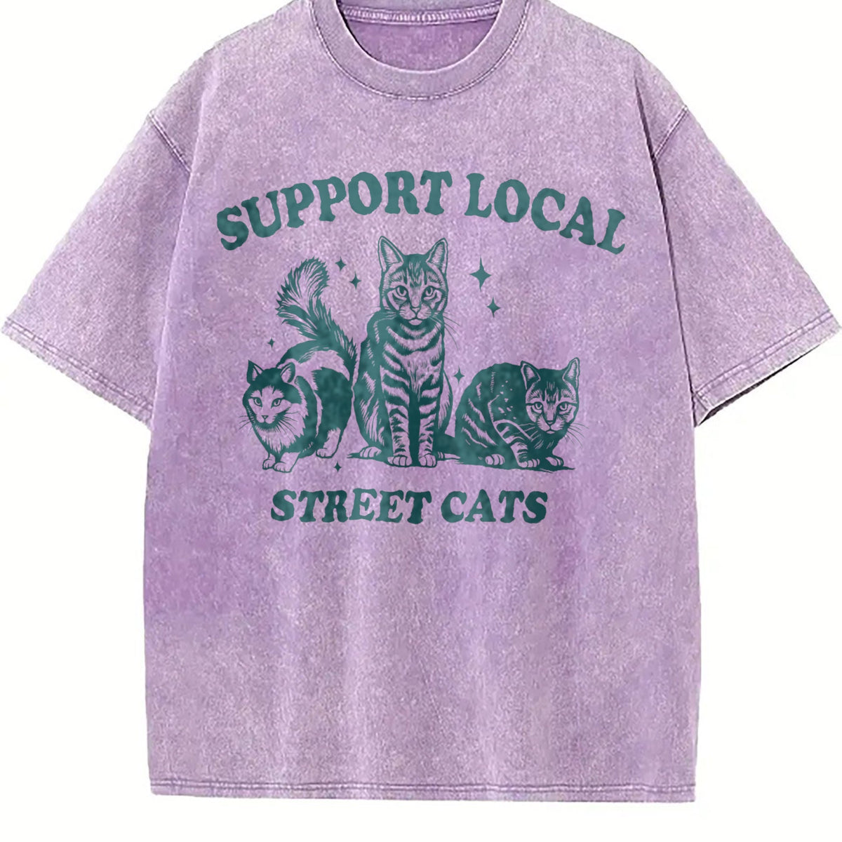 Support Local Cats 90s Vintage Washed T-Shirt product image 6