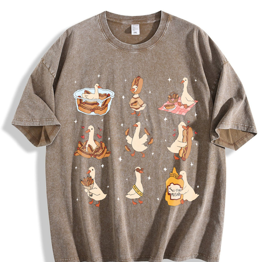 Hot Dog Lover Vintage Washed T-Shirt product image 3